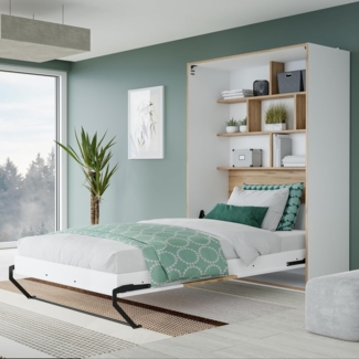 FORTE Schrankbett Jugendbett, Gästebett, 250 KG Belastbarkeit, platzsparend (H//T zusammengeklappt ca. 215/57,4 in drei Breiten) Made in Europe, inklusive Lattenrost, perfekte Lösung für kleine Räume