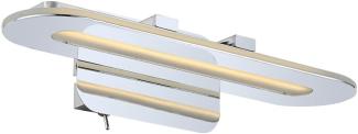 Elegante LED Wandleuchte aus Chrom mit Schalter FRIULI