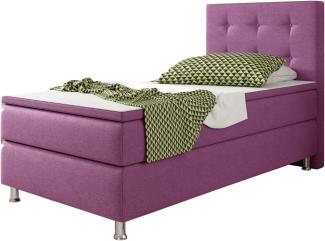 Inter Boxspringbett Köln Webstoff Pink 90x200 cm