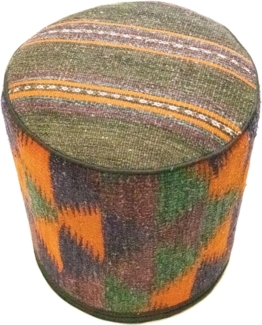Sonderform,XS / 80 cm Ø Rund & kleiner,Mehrfarbig,Patchwork,Schurwolle,Afghanistan