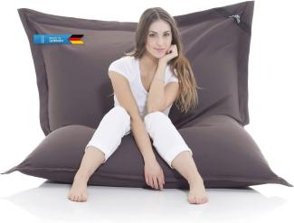 LAZY BAG Original Sitzsack XXL 400L Riesensitzsack aus Baumwolle 180x140cm (Braun)