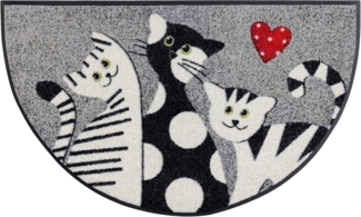 wash+dry by Kleen-Tex Fußmatte Round Cat Trio, rechteckig, Höhe: 7 mm