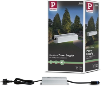 Paulmann Leuchten Paulmann 98850 Outdoor plug und Shine Power Supply IP44 230/24V DC silber Alu 988.