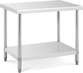 Royal Catering Arbeitstisch 100 x 70 cm Edelstahltisch Gastro Küchentisch Tisch aus Edelstahl, verschiedene Größen