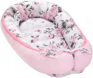 Pepi - Baby-Nest - Nestchen Baby - Baby-Nestchen für Neugeborene mit antiallergischer Füllung - Kokon für Sommer Frühling - hergestellt aus 100% Baumwolle