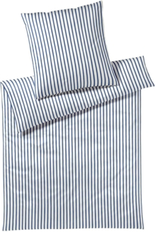 elegante Mako-Satin Bettwäsche Double ultramarin|135x200 cm + 80x80 cm