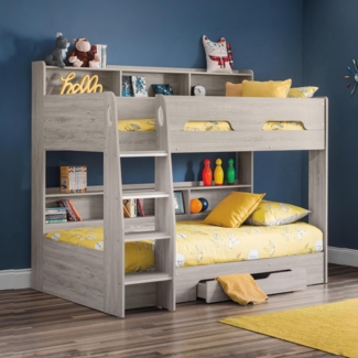 Julian Bowen Orion Etagenbett, Graue Eiche, Einzelbett