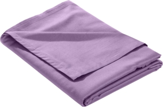 Mako Satin Bettlaken ohne Gummizug flieder rosa 160x260cm
