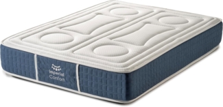 Imperial Confort Viscomfort Viskoelastische Matratze, 30 cm, maximale Passform und Festigkeit, atmungsaktiv, 135x200 cm, Memory-Schaum Kern Hr, Weiß-Grün, 135x200