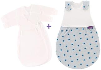 Träumeland Babyschlafsack LIEBMICH 3tlg. Set Größe 80/86 Sternentraum blau