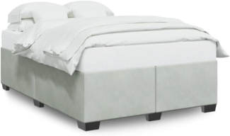 vidaXL Bettgestell ohne Matratze Hellgrau 140x190 cm Samt 3284631