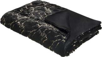 Beliani 'GODAVARI' Tagesdecke, Polyester, schwarz, 130x180 cm