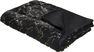 Beliani 'GODAVARI' Tagesdecke, Polyester, schwarz, 130x180 cm