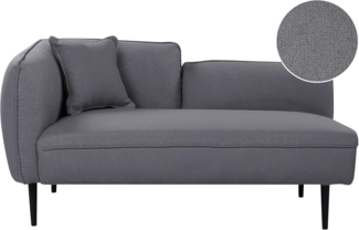Chaiselongue Bouclé Dunkelgrau linksseitig CHEVANNE