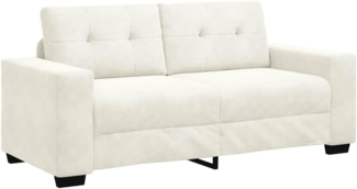 vidaXL Zweisitzer-Sofa Creme 140 cm Samt 4105130