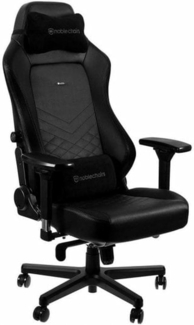 Noblechairs Hero - Gepolsterter Sitz - Gepolsterte Rückenlehne - Schwarz - Schwarz - Kunstleder - Kunstleder