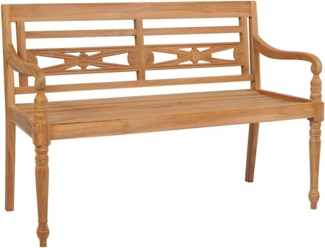 vidaXL Batavia-Sitzbank 120 cm Teak 43052