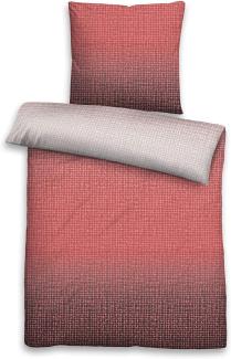 Biberna Mako Satin Bettwäsche 636139-537 Größe 135x200/80x80 cm rot