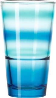 Leonardo Trinkglas EVENT, Wasserglas, Becher, Glas, Blau gestreift, 240 ml, 012282