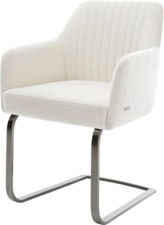 Freischwinger Greg-Flex Bouclé Soft Beige Freischwinger flach Graphit Taschenfederkern