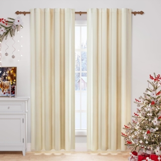 Woltu Vorhang (2 St), Multifunktionsband, verdunkelnd, mit Kräuselband blickdicht 300g/m²