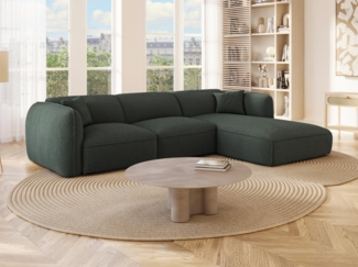 Vente-unique - Ecksofa - Ecke rechts - Stoff - Grün - CAMILIO von Maison Céphy
