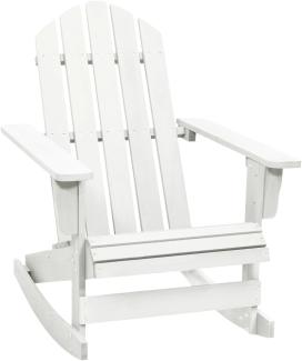 vidaXL Garten-Schaukelstuhl Holz Weiß 40861