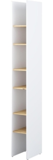 MEBLINI Schrank für Schrankbett Bed Concept - Hochschrank mit Regalen - BC-24 - Weiß/Artisan Eiche