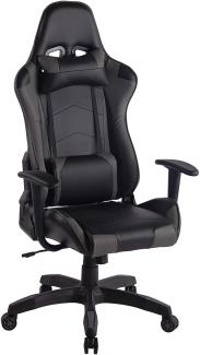 CLP Gaming Bürostuhl Miracle V2 Kunstleder höhenverstellbar und drehbar,schwarz/grau