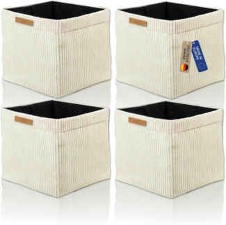 Lycce Regalkorb Lycce Kallax Boxen Cord, faltbare Aufbewahrungsboxen 33x33xH31cm (4 St)