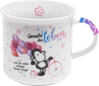 Tasse mit Spruch Geniee das Leben