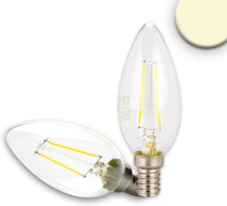 ISOLED E14 LED Kerze, 2W, klar, warmweiß, dimmbar