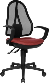 Topstar OP20QG27 Open Point SY, Bürostuhl, Schreibtischstuhl, ergonomisch, inkl. Armlehnen, Stoffbezug, bordeaux rot
