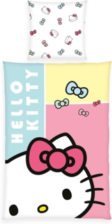 Hello Kitty Bettwäsche Hello Kitty, Renforcé, 2 teilig, Wendebettwäsche