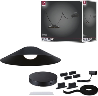 Paulmann LED-Leuchtenset Cone 12 W Ø 35 x 9 cm schwarz warmweiß