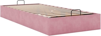 Ottoman-Bett ohne Matratze Rosa 90x200 cm Samt 3310942