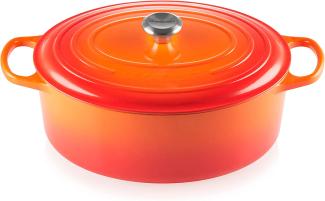 Le Creuset Bräter 'Signature' , Gusseisen , Oval, für alle Herdarten und Induktion geeignet, Ofenrot, 35,0 cm