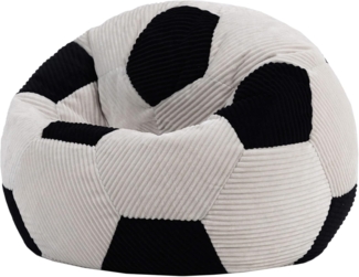 icon Sitzsack Kinder Fußball aus Cord, 76x48 cm Made in Germany, für Kinderzimmer
