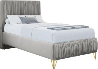 Mirjan24 Boxspringbett Lux I , grau, 80x200 cm