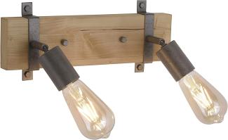 JUST LIGHT 13472-79 Wandleuchte Slat 2-flammig Vintage-Stil Holz