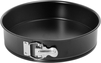 Original Kaiser Classic Springform 30 cm rund, Flachboden, runde Backform antihaftbeschichtet, Kuchenform auslaufsicher, schwarz