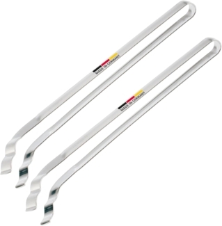 Westmark 2x Wurst- und Servierzange – Mit gewellten und gebogenen Laffen, Rostfreier Edelstahl, Länge: je 33,9 cm – Silber, 127422E3