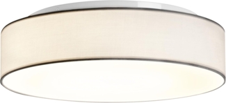 Zedelmaier Deckenlampe Stoff Rund 50cm E27x3 max. 40W Deckenleuchte Weiß Stoffschirm Wohnzimmer Schlafzimmer Küche Flur Kinderzimmer Lampe Decke Lampenschirm