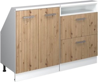 Dachschrägenschrank-Set Rion Artisan Eiche/Weiß 2er Set Vicco