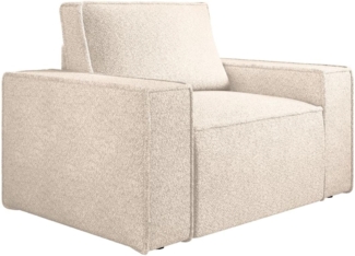 Vente-unique - Sessel - Bouclé-Stoff - Beige - AMELIA
