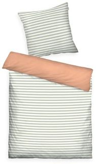 TOM TAILOR HOME Bettwäsche STRIPES WITH A KICK in Gr. 135x200cm oder 155x220cm, Perkal, 2 teilig, new bedroom, farbige Paspel am Kissen