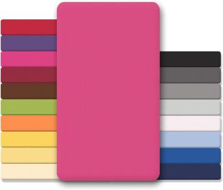 CelinaTex Jersey Topper Spannbettlaken Lucina 140x200-160x200cm pink 100% Baumwolle gekämmt bis 12cm Matratzenhöhe Oeko-TEX