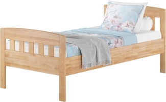 Erst-Holz Einzelbett 100x200 cm Buche, natur