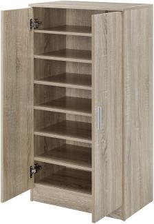 en. casa Schuhschrank 108x55x35 cm Eichenoptik