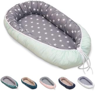 Ullenboom Babynest & Cocoon Mint Grau 55x95 cm